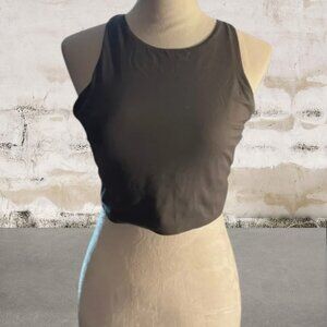 Women's Gray Sports Crop Top